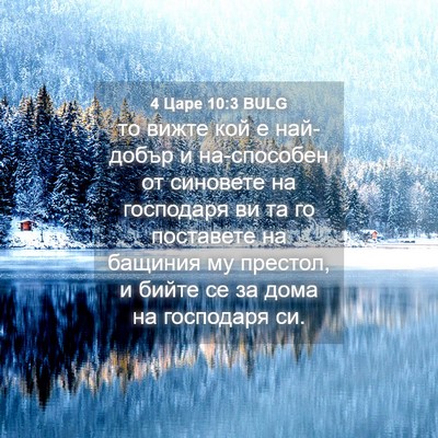 Picture 04 - 4 Царе 10:3 BULG - то вижте кой е най-добър и - Bible Verse Picture