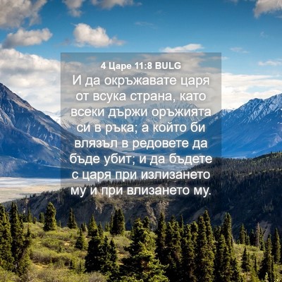Picture 04 - 4 Царе 11:8 BULG - И да окръжавате царя от - Bible Verse Picture