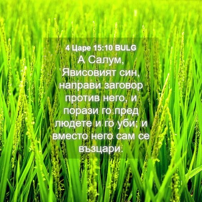 Picture 04 - 4 Царе 15:10 BULG - А Салум, Явисовият син, - Bible Verse Picture