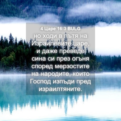 Picture 04 - 4 Царе 16:3 BULG - но ходи в пътя на - Bible Verse Picture