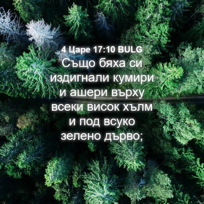 Picture 04 - 4 Царе 17:10 BULG - Също бяха си издигнали - Bible Verse Picture