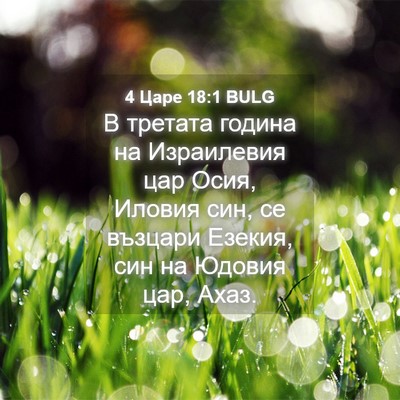 Picture 04 - 4 Царе 18:1 BULG - В третата година на - Bible Verse Picture