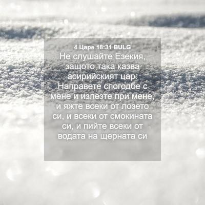 Picture 04 - 4 Царе 18:31 BULG - Не слушайте Езекия, защото - Bible Verse Picture