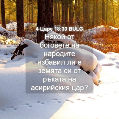Picture 04 - 4 Царе 18:33 BULG - Някой от боговете на - Bible Verse Picture