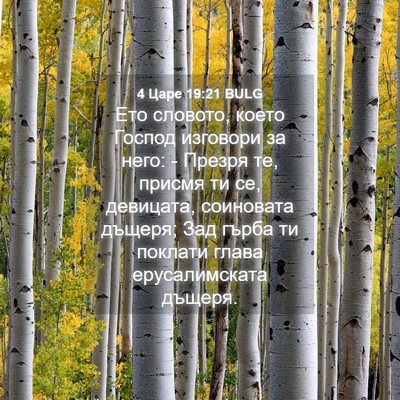 Picture 04 - 4 Царе 19:21 BULG - Ето словото, което Господ - Bible Verse Picture