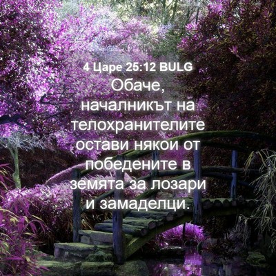 Picture 04 - 4 Царе 25:12 BULG - Обаче, началникът на - Bible Verse Picture