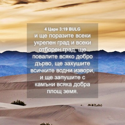 Picture 04 - 4 Царе 3:19 BULG - и ще поразите всеки - Bible Verse Picture