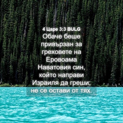 Picture 04 - 4 Царе 3:3 BULG - Обаче беше привързан за - Bible Verse Picture