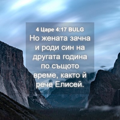 Picture 04 - 4 Царе 4:17 BULG - Но жената зачна и роди син - Bible Verse Picture
