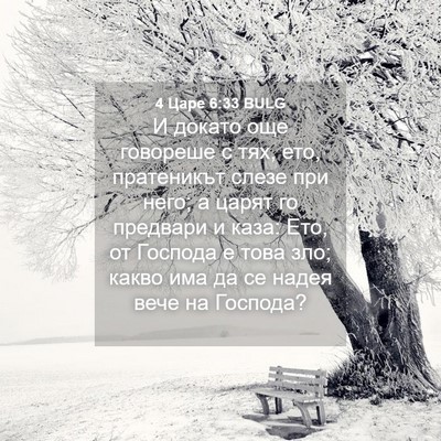 Picture 04 - 4 Царе 6:33 BULG - И докато още говореше с - Bible Verse Picture