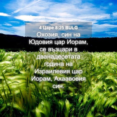 Picture 04 - 4 Царе 8:25 BULG - Охозия, син на Юдовия цар - Bible Verse Picture