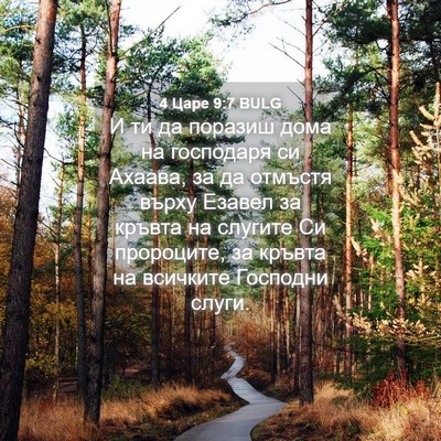 Picture 04 - 4 Царе 9:7 BULG - И ти да поразиш дома на - Bible Verse Picture