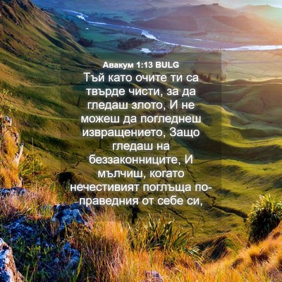 Picture 04 - Авакум 1:13 BULG - Тъй като очите ти са твърде - Bible Verse Picture