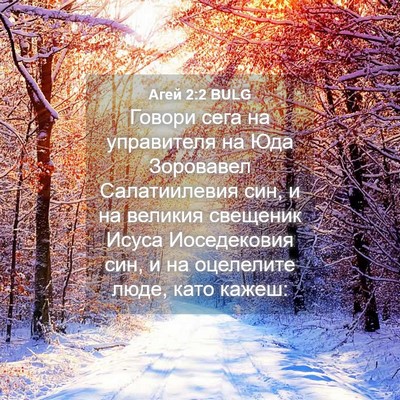 Picture 04 - Агей 2:2 BULG - Говори сега на управителя - Bible Verse Picture
