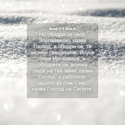 Picture 04 - Агей 2:4 BULG - Но ободри се сега, - Bible Verse Picture