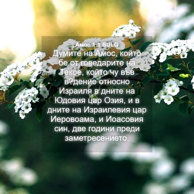 Picture 04 - Амос 1:1 BULG - Думите на Амос, който бе от - Bible Verse Picture