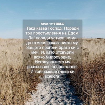 Picture 04 - Амос 1:11 BULG - Така казва Господ: Поради - Bible Verse Picture
