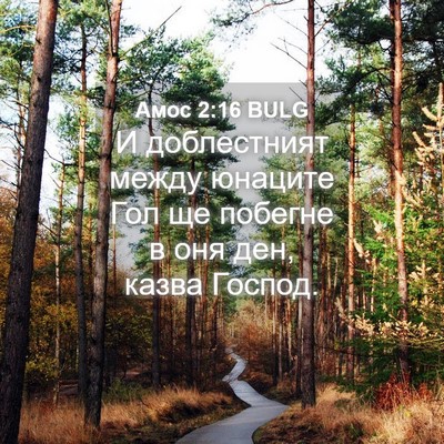 Picture 04 - Амос 2:16 BULG - И доблестният между - Bible Verse Picture