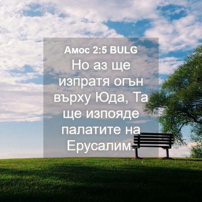Picture 04 - Амос 2:5 BULG - Но аз ще изпратя огън върху - Bible Verse Picture