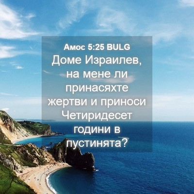 Picture 04 - Амос 5:25 BULG - Доме Израилев, на мене ли - Bible Verse Picture