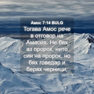 Picture 04 - Амос 7:14 BULG - Тогава Амос рече в отговор - Bible Verse Picture