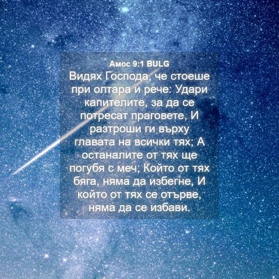Picture 04 - Амос 9:1 BULG - Видях Господа, че стоеше - Bible Verse Picture