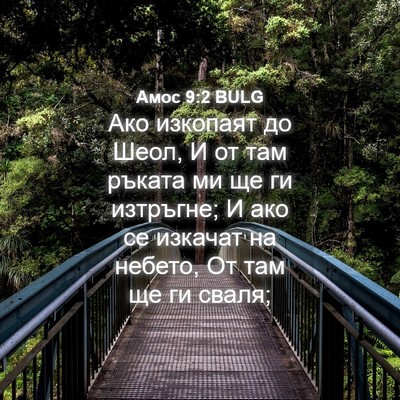 Picture 04 - Амос 9:2 BULG - Ако изкопаят до Шеол, И от - Bible Verse Picture
