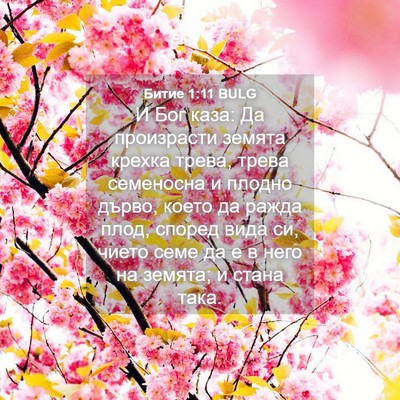 Picture 04 - Битие 1:11 BULG - И Бог каза: Да произрасти - Bible Verse Picture