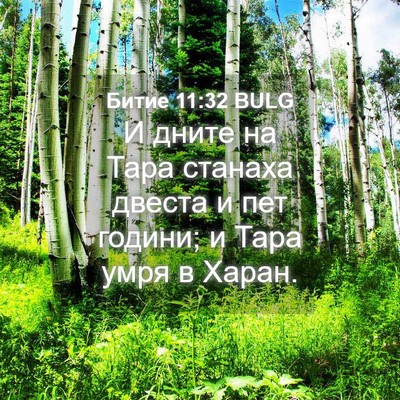Picture 04 - Битие 11:32 BULG - И дните на Тара станаха - Bible Verse Picture
