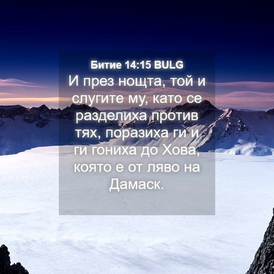 Picture 04 - Битие 14:15 BULG - И през нощта, той и слугите - Bible Verse Picture