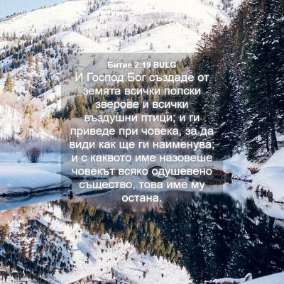 Picture 04 - Битие 2:19 BULG - И Господ Бог създаде от - Bible Verse Picture
