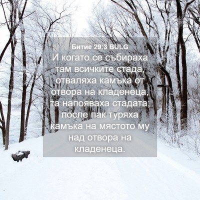 Picture 04 - Битие 29:3 BULG - И когато се събираха там - Bible Verse Picture