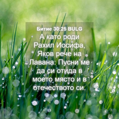 Picture 04 - Битие 30:25 BULG - А като роди Рахил Иосифа, - Bible Verse Picture