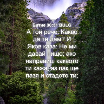 Picture 04 - Битие 30:31 BULG - А той рече: Какво да ти дам? - Bible Verse Picture