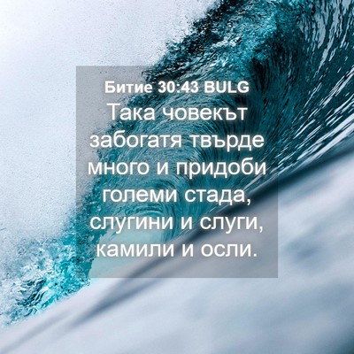 Picture 04 - Битие 30:43 BULG - Така човекът забогатя - Bible Verse Picture