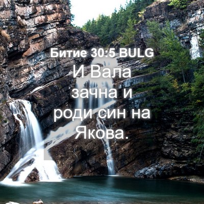 Picture 04 - Битие 30:5 BULG - И Вала зачна и роди син на - Bible Verse Picture