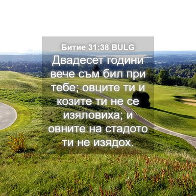 Picture 04 - Битие 31:38 BULG - Двадесет години вече съм - Bible Verse Picture