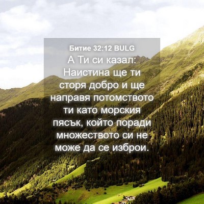 Picture 04 - Битие 32:12 BULG - А Ти си казал: Наистина ще - Bible Verse Picture