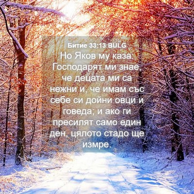Picture 04 - Битие 33:13 BULG - Но Яков му каза: Господарят - Bible Verse Picture