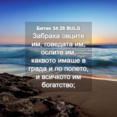 Picture 04 - Битие 34:28 BULG - Забраха овците им, - Bible Verse Picture