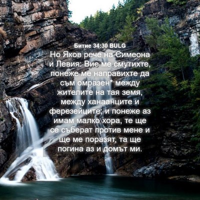 Picture 04 - Битие 34:30 BULG - Но Яков рече на Симеона и - Bible Verse Picture