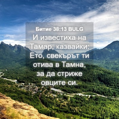 Picture 04 - Битие 38:13 BULG - И известиха на Тамар, - Bible Verse Picture