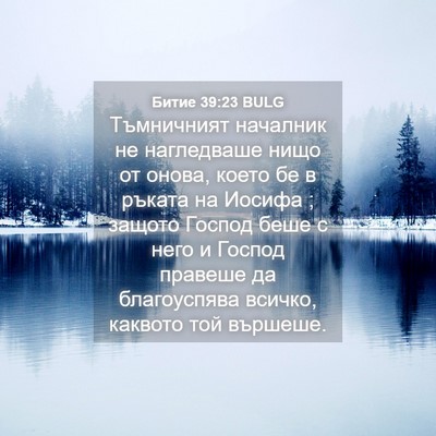 Picture 04 - Битие 39:23 BULG - Тъмничният началник не - Bible Verse Picture