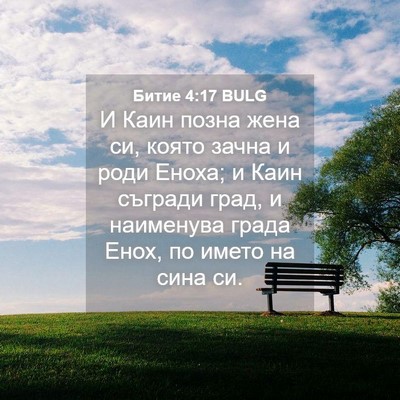Picture 04 - Битие 4:17 BULG - И Каин позна жена си, която - Bible Verse Picture