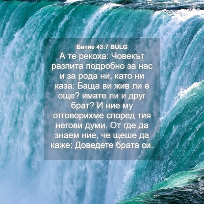 Picture 04 - Битие 43:7 BULG - А те рекоха: Човекът - Bible Verse Picture