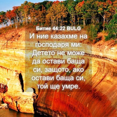 Picture 04 - Битие 44:22 BULG - И ние казахме на господаря - Bible Verse Picture