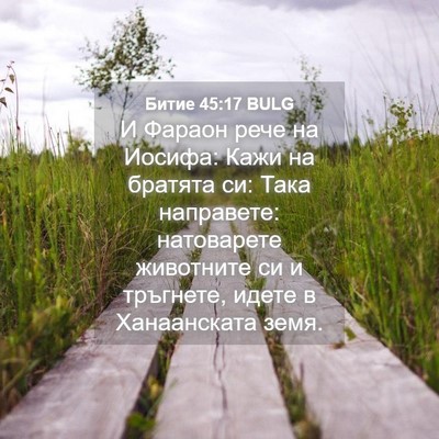 Picture 04 - Битие 45:17 BULG - И Фараон рече на Иосифа: - Bible Verse Picture