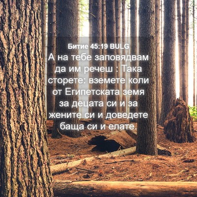 Picture 04 - Битие 45:19 BULG - А на тебе заповядвам да им - Bible Verse Picture