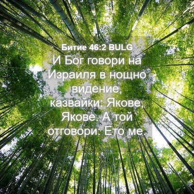 Picture 04 - Битие 46:2 BULG - И Бог говори на Израиля в - Bible Verse Picture