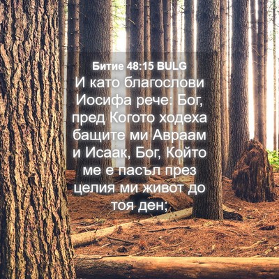 Picture 04 - Битие 48:15 BULG - И като благослови Иосифа - Bible Verse Picture